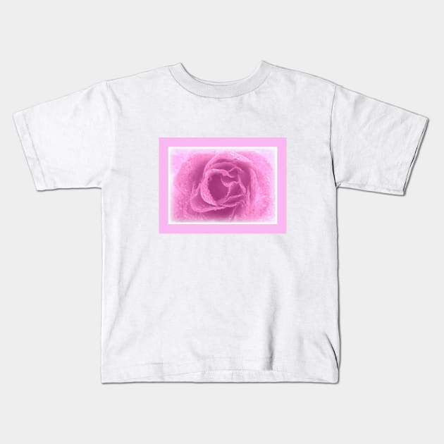 Pink Rose Kids T-Shirt by Dale Preston Design